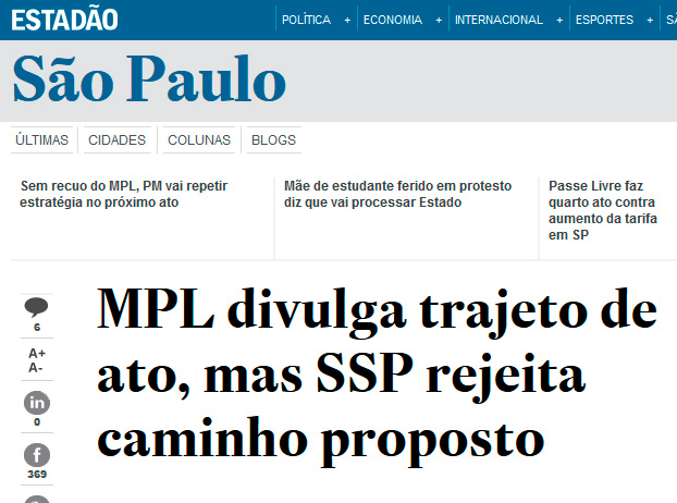 Passe Livre é proibido de circular pela PM