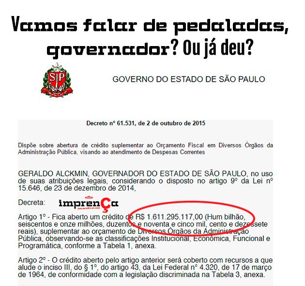 Pedaladas de Alckmin