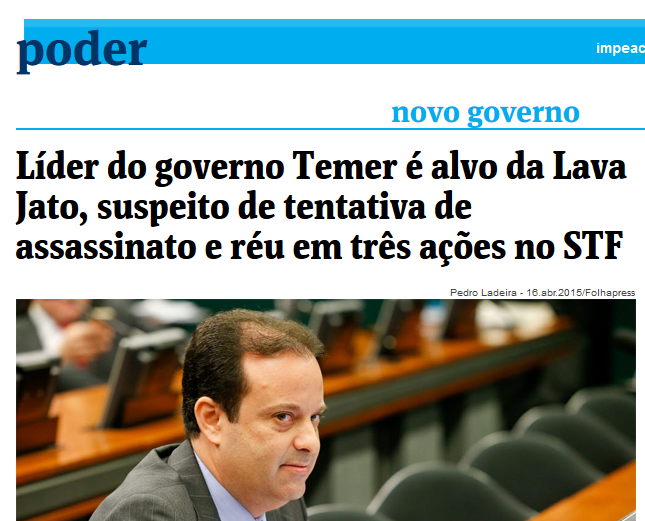 lider do governo Temer