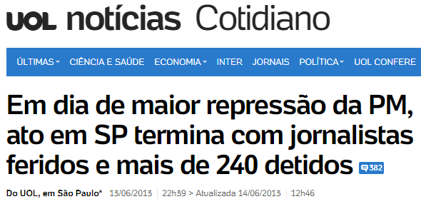 Em dia de maior repressão da PM, ato em SP termina com jornalistas feridos e mais de 240 detidos