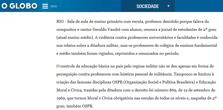 Ditadura e a Escola Sem Partido