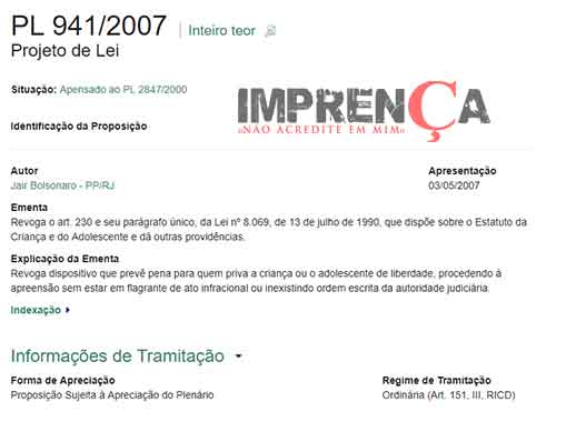 Projeto Crianças - Bolsonaro