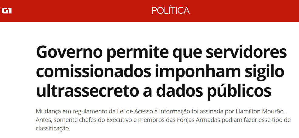 Mourão promove censura
