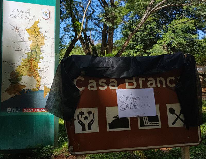 Protesto silencioso contra a Vale no Córrego do Feijão
